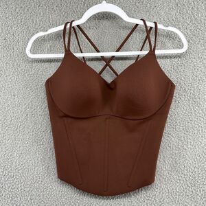 Victorias Secret Elevate Corset Tank Top Medium New in Brown